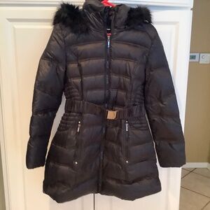 Women’s Down Black Coat Laundry Brand Size Large NWT